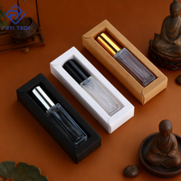 FUYI Nouveau Design Luxe Flacon de Parfum Vide en Verre Rechargeable 10ml Carré Personnalisable avec Logo Sérigraphié Pompe Vaporisateur Transparent