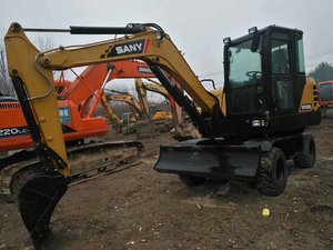 Mini excavatrice sur pneus d'occasion SANY 65C-9 60C-9 95c-9 135c-9 mini excavatrice à creuser à vendre avec peu de carburant - Product Image 2