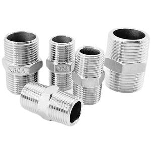 <span class=keywords><strong>1</strong></span>/8 <span class=keywords><strong>1</strong></span>/<span class=keywords><strong>4</strong></span> 3/8 <span class=keywords><strong>1</strong></span>/2 3/<span class=keywords><strong>4</strong></span> <span class=keywords><strong>1</strong></span> "Nam chủ đề Hex núm vú Công Đoàn 304 ống không gỉ phù hợp nối Coupler nước dầu không khí chủ đề bộ chuyển đổi - Product Image 1
