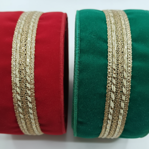 Radiant Satin <b>Ribbon</b> Lace for <b>Wedding</b> Wear Party Gowns and Dupattas Bulk Supply with Custom Colors and Width Options - Product Image 1