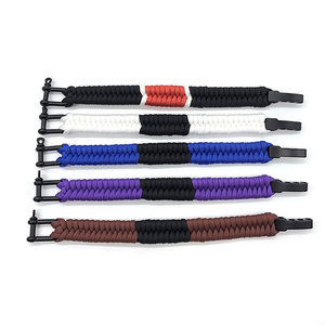 Diversi tipi 550 <span class=keywords><strong>bracciale</strong></span> <span class=keywords><strong>Paracord</strong></span> all'aperto di sopravvivenza intrecciato braccialetti di corda con dimensioni regolabili nastro brasiliano Jiu-Jitsu - Product Image 6