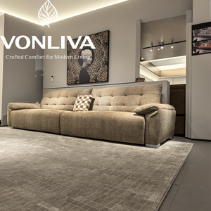 Vonliva Velvet <strong>Sofa</strong> French Retro Chenille Blocks Inline L-Shape Pillow Back <strong>Sofa</strong> Bed Modern Creamy Living Room <strong>Sofa</strong> - Product Image 4