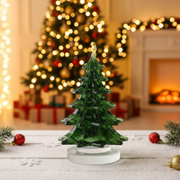HDY Maßgefertigtes Weihnachtsbaum-Mini-Desktop-Ornament-Set - Heimdekoration Geschenke - Modernes und Schlichtes Design für Hochzeit & Geburtstag