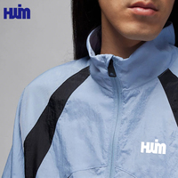 Jaket olahraga Atletik Pria populer Logo kustom jaket lari luar ruangan ringan musim gugur jaket tahan angin cepat kering jaket lari Gym