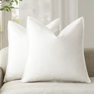 Decorative Soft cotton linen square throw Pillow Cover boho Cushion Cases Solid Cushion Cover for Home Deco