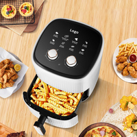 Appareil de cuisson électrique carré en plastique multifonctionnel chaud 6L Friteuse à air avec écran LCD et fenêtre d'observation