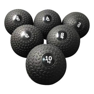 Pour l'entraînement <span class=keywords><strong>CrossFit</strong></span> Black <span class=keywords><strong>Slam</strong></span> <span class=keywords><strong>Ball</strong></span> Balle de médecine texturée sans rebond en PVC - Product Image 1