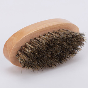 Pinceau à raser ovale en poils de cheval, portable, pour l'entretien de la barbe et de la moustache - Product Image 3