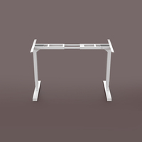 Cadre de bureau debout extensible moderne à double moteur avec réglage électrique de la hauteur, en métal blanc pur ou noir pour bureau