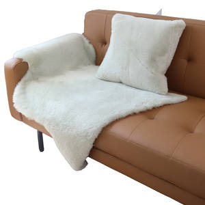 Tapis de sol domestique blanc pur en <span class=keywords><strong>peau</strong></span> de mouton véritable pour salon - Product Image 5