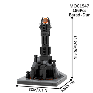 MOC1547 186 Piezas El Anillo <span class=keywords><strong>Barad</strong></span>-Dûr, Bloques de Construcción Creativos MOC, Colección de Películas, Juguetes de Construcción DIY para Niños - Product Image 3
