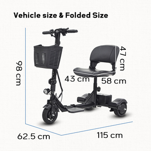 Scooter de movilidad eléctrica con <span class=keywords><strong>3</strong></span> ruedas Tipo de producto Silla de ruedas eléctrica - Product Image 2