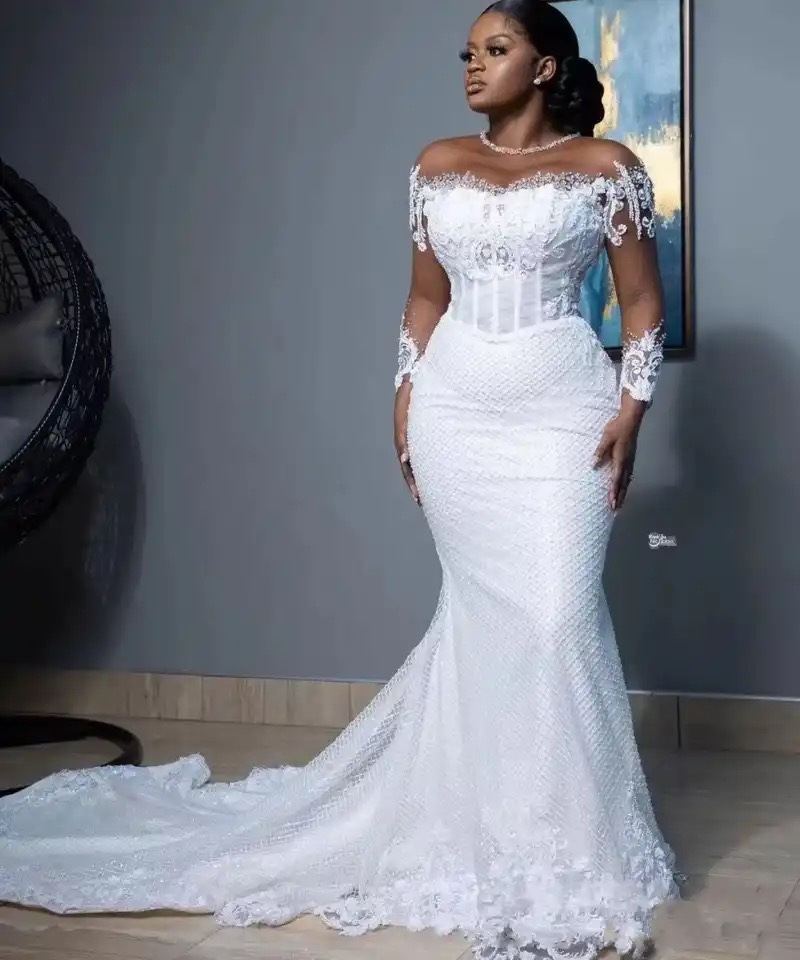 strapless open back dress Unique Design Mermaid Princess Queen Vintage Dream Beach Long Wedding   bridalsew