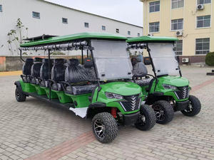 Voiture de golf électrique à 10 places à énergie solaire, 4 roues motrices tout-terrain avec batterie 72V et autonomie de 90 km pour hôtel-resort - Product Image 2