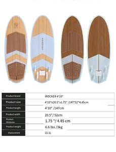 大人気！プレミアム品質 カスタマイズ対応 ウェイクボード・ウェイクサーフィンボード (EPSフォーム、カーボンファイバー、ファイバーグラス、木材使用) - Product Image 6