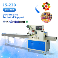 Machine d'emballage automatique de haute qualité pour barres chocolatées, sucettes et bonbons, machine d'emballage en forme de coussin