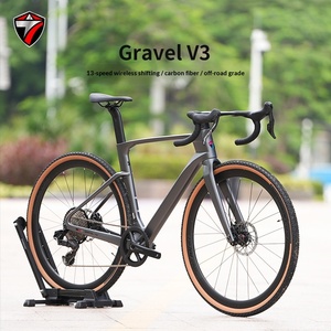 Vélo de Gravel GRAVEL-V3 de Qualité Supérieure avec Cadre en Fibre de Carbone et Transmission Électronique Sans Fil SENTRYEH 13 Vitesses - Product Image 1