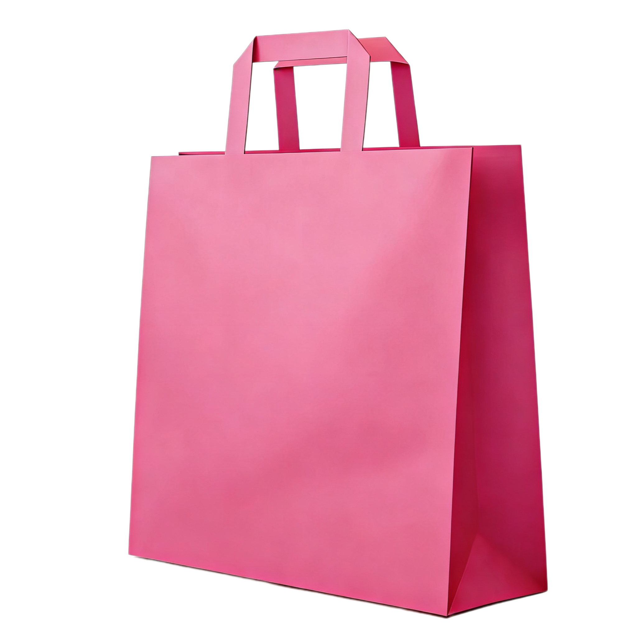 Custom Classic Kraft Paper Bags in Magenta with Flat Handles, Perfect for Wrapping Gifts for Birthday Parties and Holidays