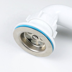 Sifón Universal Ajustable para Fregadero Doble de Cocina, de Plástico Blanco Moderno, Pulido, para Lavabo - Product Image 3
