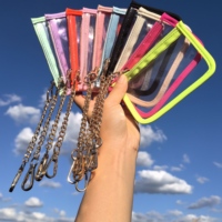 Dompet Mini Lucu 10 Warna Grosir Pabrik, Tempat Kartu untuk Anak Laki-laki dan Perempuan, Warna Jelly Cerah, Dompet Koin PVC Vinyl Transparan dengan Gantungan Kunci