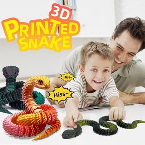 Serpiente de Plástico Impresa en <span class=keywords><strong>3D</strong></span> de 30 Pulgadas, Articulada y Móvil, Juguete Educativo para Niños y Coleccionistas, Decoración para el Hogar/Oficina (Arcoíris) - Product Image 6