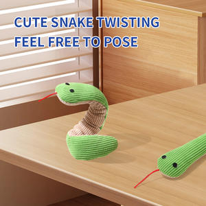 बिल्ली खिलौना छोटा हरा सांप प्लग नकली टेस बिल्ली आत्म-मनोरंजन बोरियत-राहत कैटनीप - Product Image 3