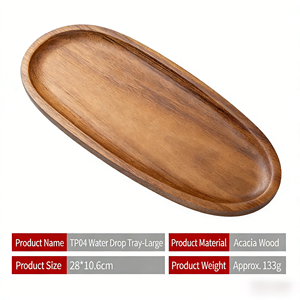 Wholesale Solid Acacia Wood Rectangular <strong>Tray</strong> for Tea Cups Fruit <strong>Candy</strong> &amp; Cake Suitable for Home Kitchen Snack - Product Image 4