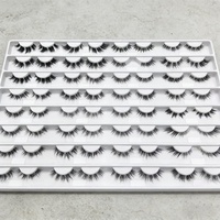 Cils en grappe de volume faits main, en fibres de vison synthétique douces, pré-coupées et segmentées, longueur mixte 10-16mm, 40D, effet moelleux, imperméables, pour DIY