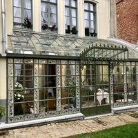 Invernadero de hierro forjado estilo victoriano con vidrio aislante Sunroom