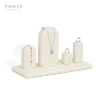 FORTE Boutique de bijoux, présentoir personnalisé pour collier, bracelet, bague, étagères de présentation de bijoux en microfibre de luxe avec logo