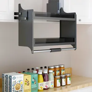 Mutfak donanım aksesuarları ayarlanabilir mutfak dolabı aşağı çekin kaldırma asansör sepeti