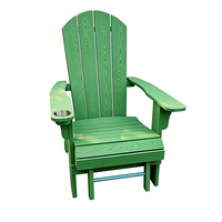 Chaises de jardin pliantes Adirondack pour l'extérieur, chaise Adirondack pliante imperméable avec repose-pieds escamotable
