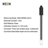DJS-10CF (électrode noire de platine) électrode de conductivité capteur d'électrode de sonde EC étanche et de haute précision connecteur BNC