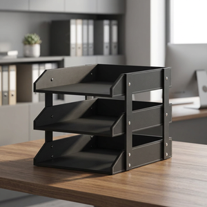 Premium 3 Tier Document <b>Tray</b> Organizer Office File Holder Desk <b>Paper</b> Storage Rack for Documents Letters and Files - Product Image 3