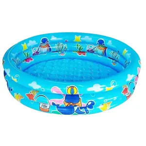 Custom Pink Blue the underwater world Inflatable Pool Swimming Outdoor 3 Ring