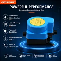 Pompa booster tekanan air otomatis 24V DC Pompa shower mini untuk pemanas air surya dan gas Air panas dingin pompa air