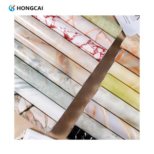 خلفية خلفية فاخرة من الرخام PVC Hongcai خلفية للتلفزيون مقاومة للماء ذاتية اللصق مصنوعة من مادة ورقية للأفلام - Product Image 6
