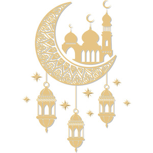 Lampadario da <span class=keywords><strong>parete</strong></span> moderno in PVC con Design <span class=keywords><strong>a</strong></span> stella della luna per decorazioni per la casa musulmana per matrimoni di Ramadan medio-orientali - Product Image 5