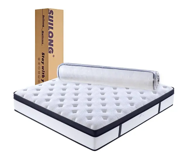 King Size Mattress Euro Top Compressed Pocket Spring Mattress