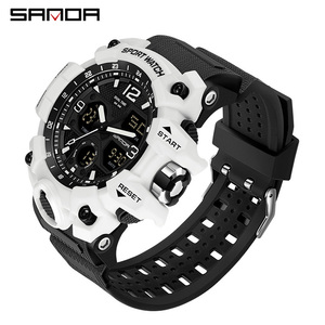 SANDA 6030 นาฬิกาสปอร์ตปีนเขากันน้ำสำหรับนักเรียน นาฬิกาข้อมืออิเล็กทรอนิกส์มัลติฟังก์ชั่น - Product Image 1