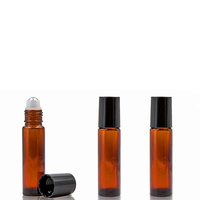 Mejor venta de color ámbar 10ml rollo de vidrio bottlewith Bola de rodillo