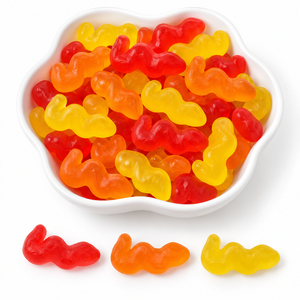 Bonbons Gélifiés Huilés en Forme de Serpent, Bonbons Personnalisés OEM en Gros, Vente en Gros <span class=keywords><strong>Halal</strong></span> - Product Image 4