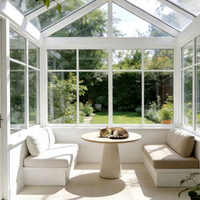 Verrière Moderne d'Hiver en Aluminium 6063 T6 Préfabriquée avec Vitrage Incurvé Double Trempé Low-E Garantie 5 Ans