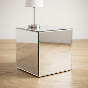 Modern Mirrored <strong>Cube</strong> Stand Beveled Edge Handmade Glass Mirror Coffee <strong>Table</strong> for Living Room Furniture or Bedroom or Hotel - Product Image 5
