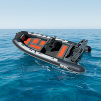 Sport 13ft Rib390 coque en aluminium semi-rigide Hypalon/PVC nervure en aluminium bateau gonflable Pooton bateau à vendre