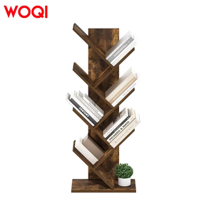 WOQI Tree Wood Bookcase Floor Standing Bookshelf <strong>for</strong> <strong>CDs</strong> Video Games DVDs <strong>Storage</strong> &amp; Display - Product Image 3