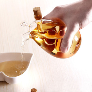 Verrerie de cuisine <span class=keywords><strong>en</strong></span> verre Borosilicate, verre Borosilicate transparent, huile et vinaigre Cruet, avec <span class=keywords><strong>bouchon</strong></span> <span class=keywords><strong>en</strong></span> liège, soufflé à la main - Product Image 3