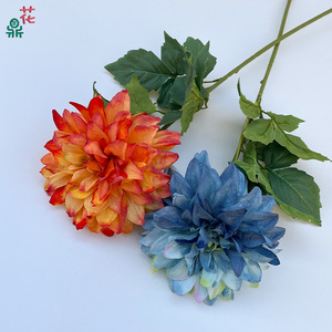 Fleurs artificielles en soie Dahlias, style moderne, tige unique, pour décoration intérieure réaliste, vente en gros transfrontalière - Product Image 4