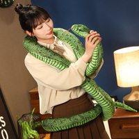 Penjualan Terbaik mainan ular mewah lembut boneka mainan ular dapat disesuaikan Logo Python Viper Cobra Plushie Boa Constrictor mainan suka diemong
