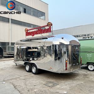 Remorque alimentaire mobile multifonctionnelle en acier inoxydable moderne de 5 m, pour la restauration rapide, la pizza, les hot-dogs, la crème glacée, équipement de cuisine complet - Product Image 1